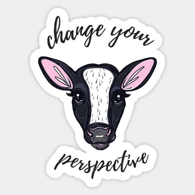 Change Your Perspective White Blaze Sticker by IllustratedActivist